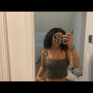 Zara smocked crop top